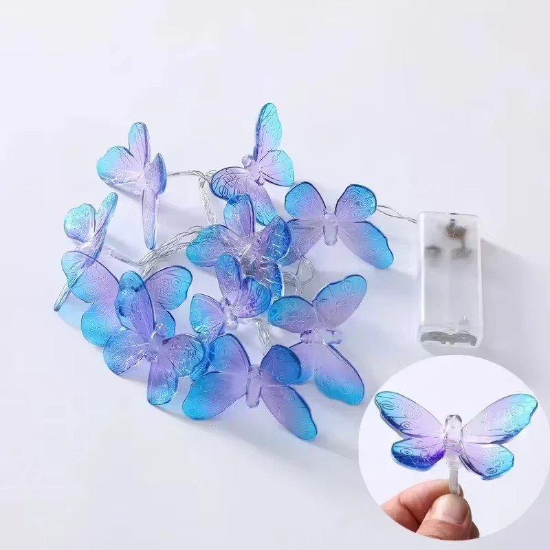 OKAL RED EAST LED Schmetterling Lichterkette Girlande 1,5 m für Dekoration und besondere Anlässe - Bild 2
