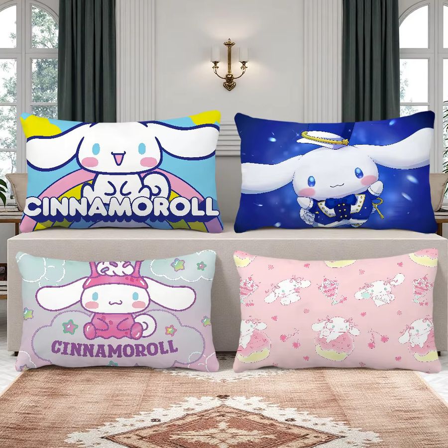 Sanrio Cinnamoroll Kissenbezug Rechteck in Blau mit Erdbeer-Motiv - Bild 1