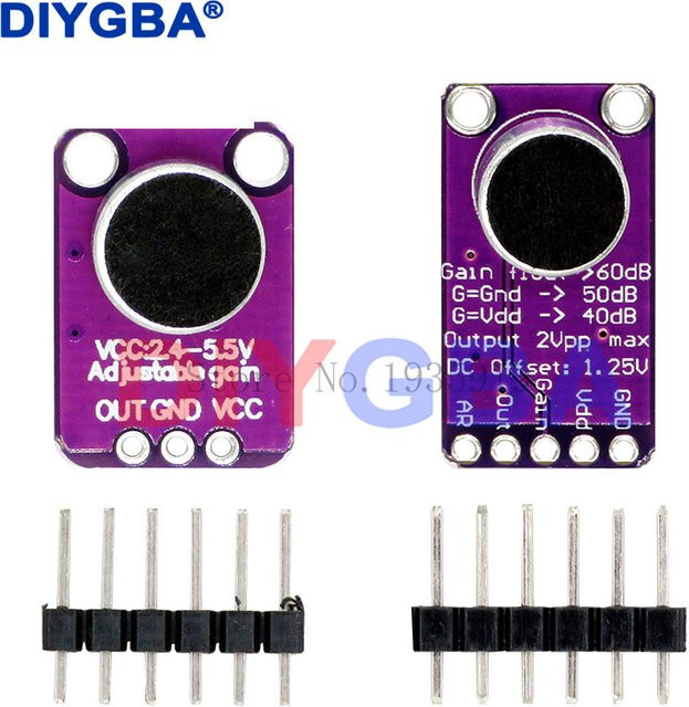 10er Set MAX9814 Mikrofon Modul mit AGC Auto Gain Control für Arduino, lila - Bild 1