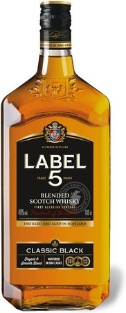 Label 5 Blended Scotch Whisky Schottland 1 l