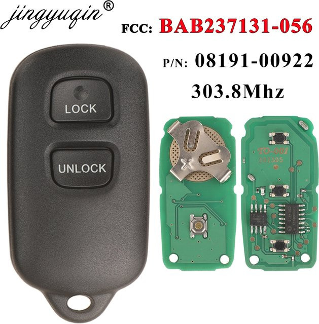 Jingyuqin Fernbedienung Auto Schlüsselanhänger für Toyota Tacoma 1995-2004 und Tundra 2003-2006, 303,8 MHz, Schwarz - Bild 1