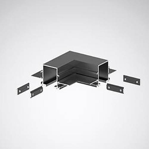 Trilux Hochvolt-Schienensystem-Komponente Rail L-Verbindung Corner Connector in Schwarz - Bild 1