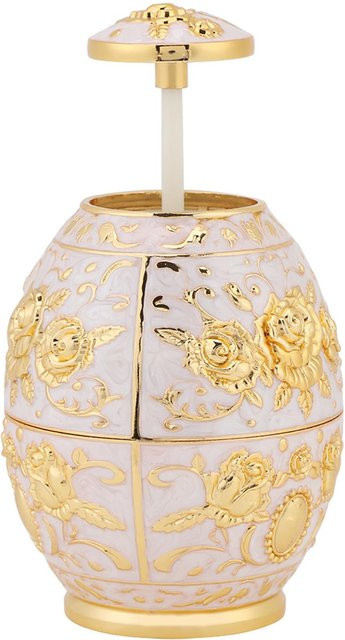 GoolRC Zahnstocherspender aus Zinklegierung mit Blumenmuster in Gold - Bild 1