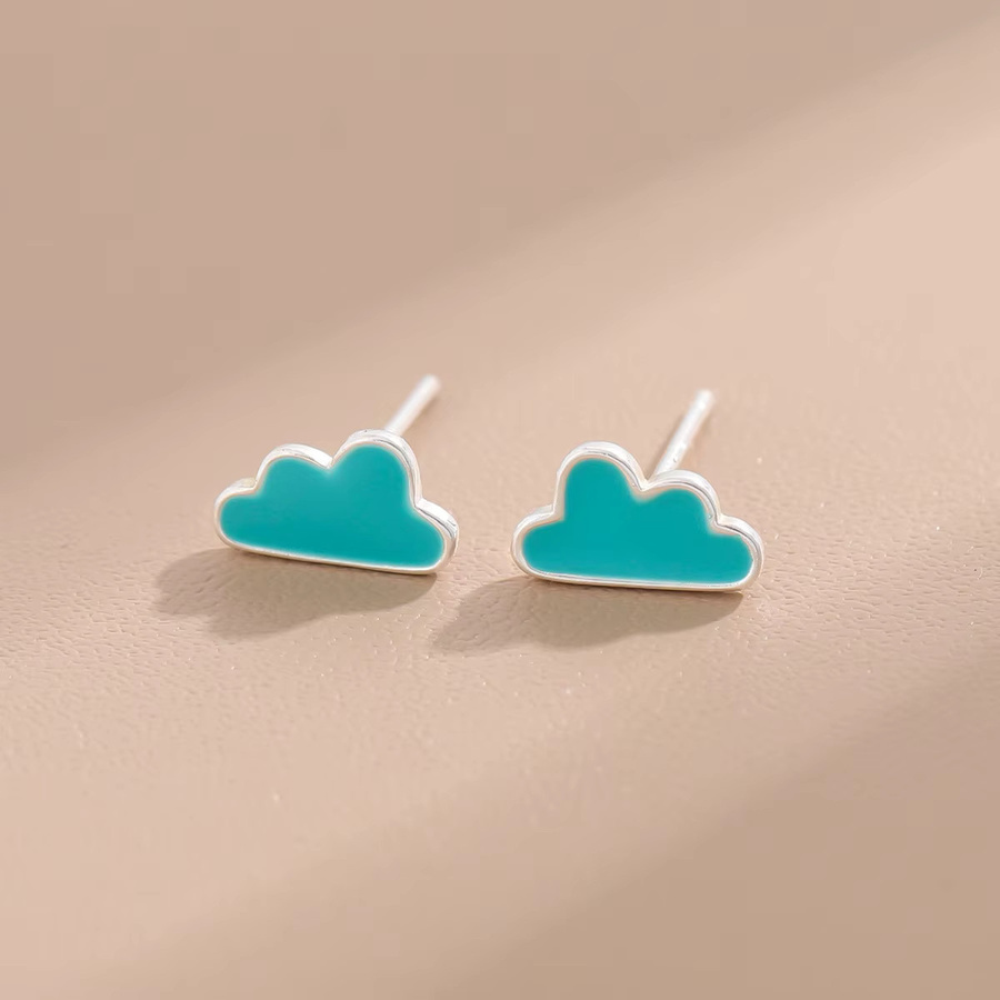 GaGa-Duck Ohrringe, Blaue Harz-Wolken, 925 Silber - Bild 3