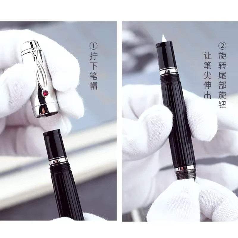 MAJOHN Final Craftsman X1 Mechanischer Teleskopstift aus Harz in Schwarz mit EF-Spitze - Bild 3
