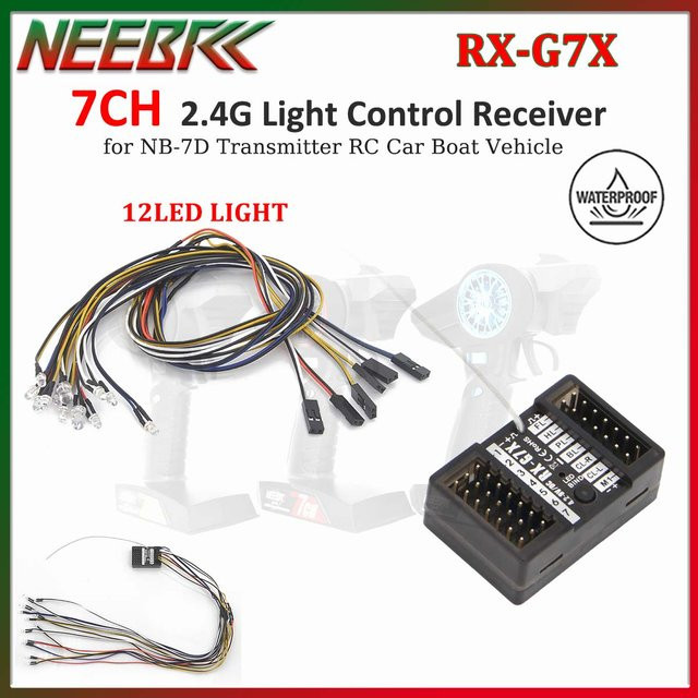 NEEBRC 3in1 Lichtsteuerung Empfänger, 12LED Licht, für NB-7D Sender Fernbedienung - Bild 1