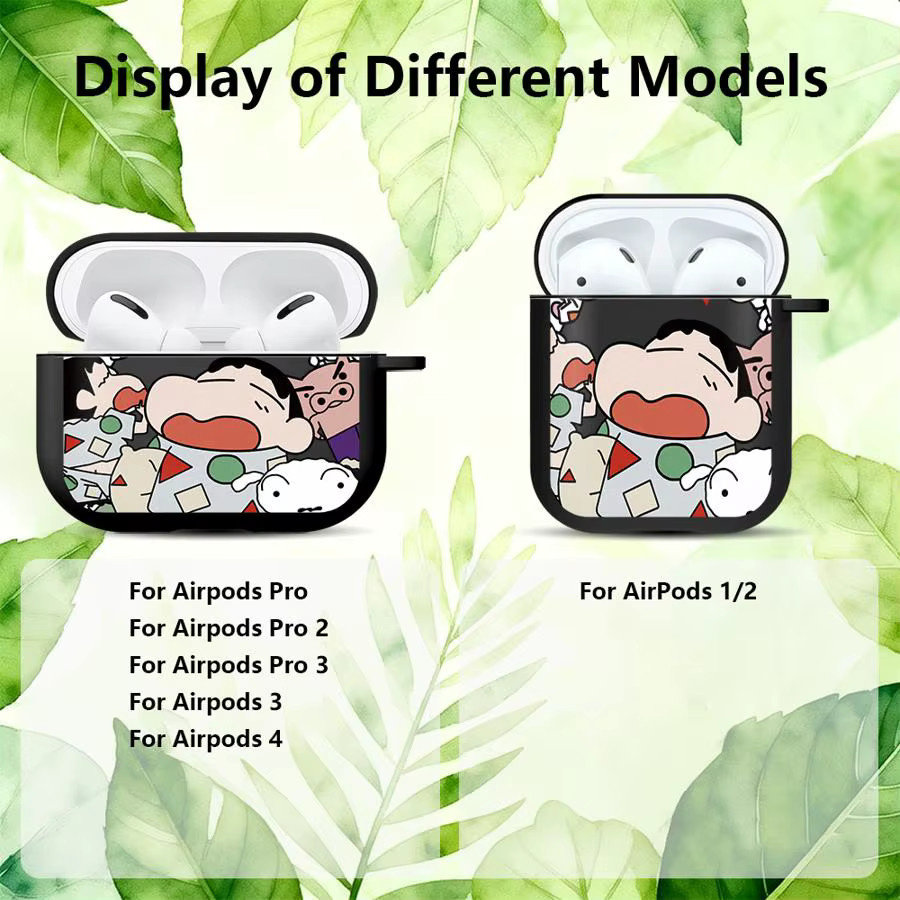 Cartoon Crayons Shinchan Kopfhörerhülle für Apple AirPods Pro 1 2 3 und AirPods 4, Mehrfarbig - Bild 2
