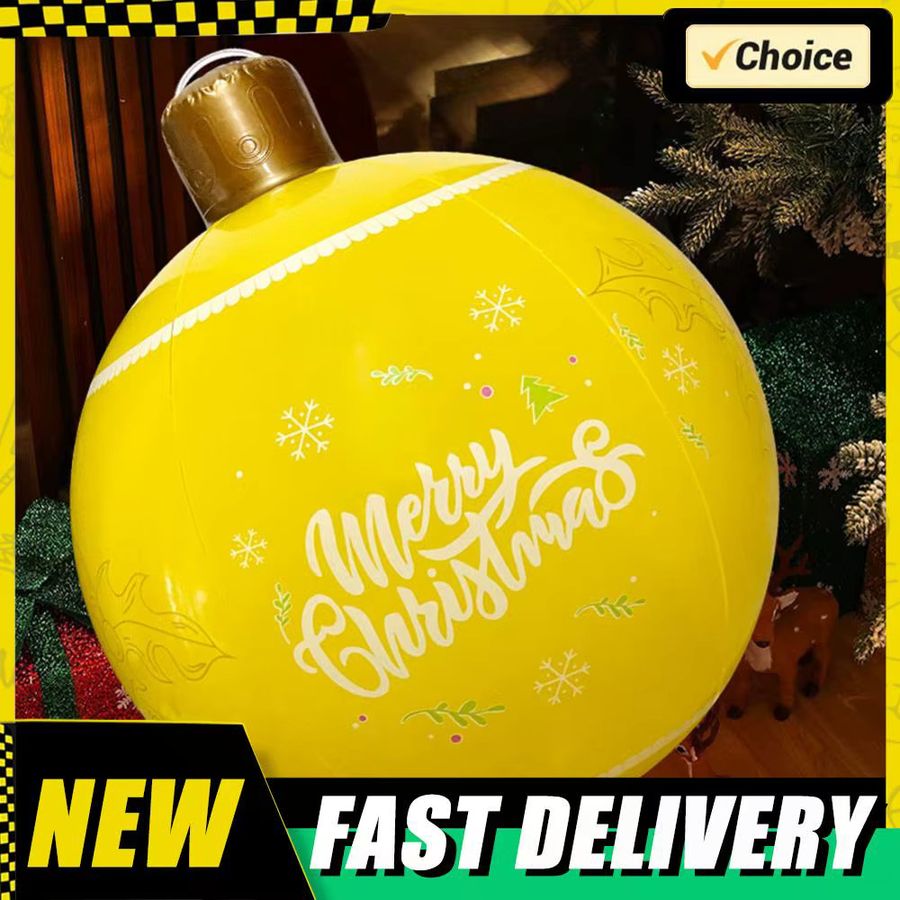 APWIKOGER Weihnachtsdekoration aufblasbare Bälle aus PVC in Blau, Durchmesser: 60 cm - Bild 1