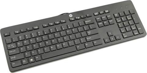 HP Slim Tastatur Schwarz USB QWERTZ Deutschland - Bild 1