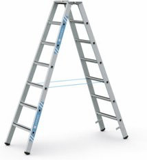 ZARGES Saferstep B Aluminium Stehleiter in Silber mit 7 Stufen - Bild 1