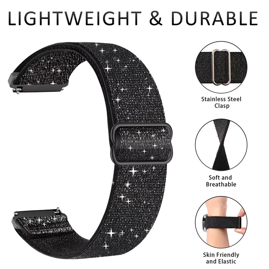 Amazfit Uhrenarmband, Textil/NATO, Schwarz, elastisch - Bild 2