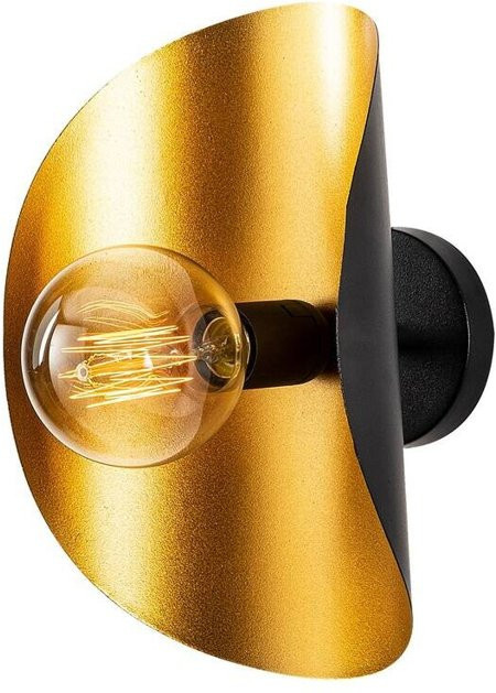 Opviq Wandleuchte Sivani in Gold und Schwarz aus Metall mit E27 Fassung, B/H/T: 13 x 30 x 13 cm - Bild 1
