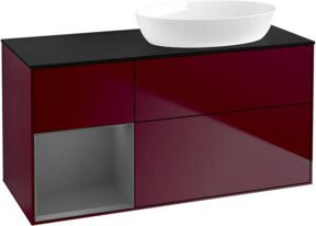V&B Waschtischunterschrank Finion mit Wandbeleuchtung, Anthrazit lackiert, Breite: 120 cm, Tiefe: 50,1 cm, Höhe: 50,1 cm - Bild 1