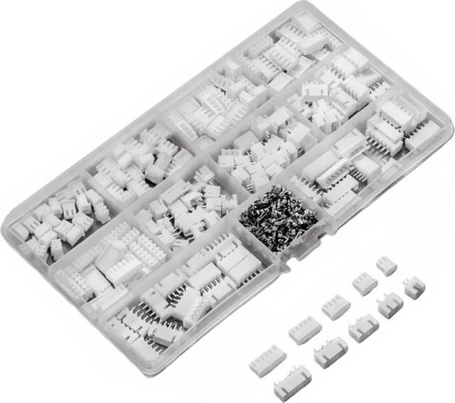 500er Set JST-XH Stecker Kit mit 2/3/4/5/6 Pin Gehäusen und 2,54mm Crimp Terminals in Weiß für RC Drohnen, 3D Drucker und Arduino Projekte - Bild 1