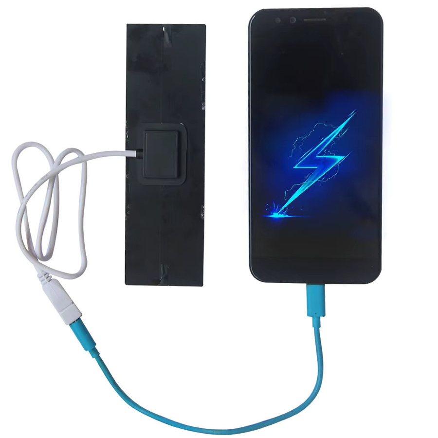 LAIMANEI Monokristallines Mini-Solarpanel 1W 5V mit USB-A Anschluss in Schwarz für Notfall-Solarladegeräte und Beleuchtung - Bild 2