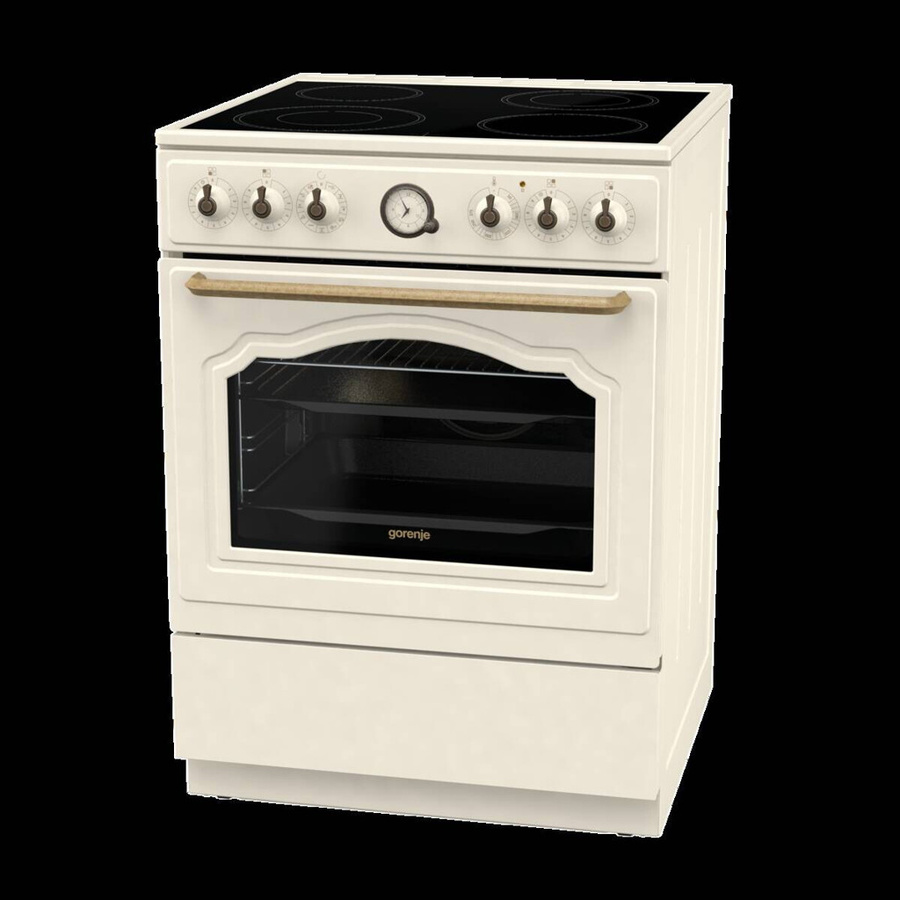Gorenje Retro-Elektroherd GECS6B70CLI mit Glaskeramikkochfeld in Beige, B/H/T: 60 x 85 x 60 cm - Bild 5