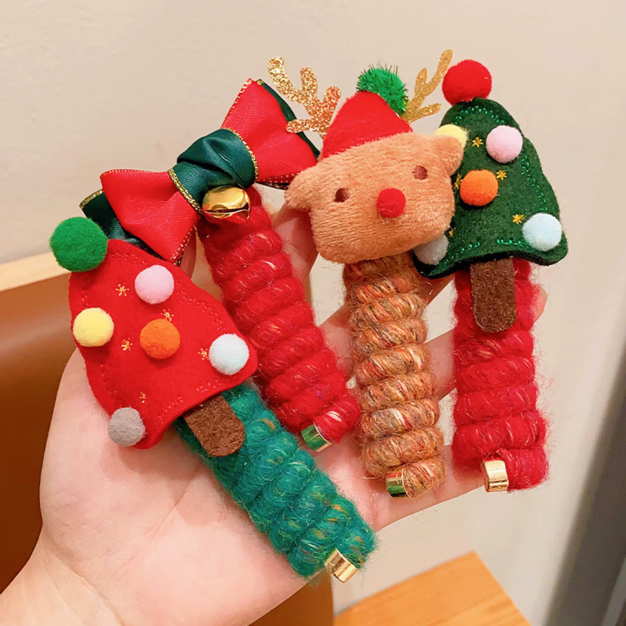 Haar Clips Rentier Baum Bogen, Kinder, Mädchen - Bild 3