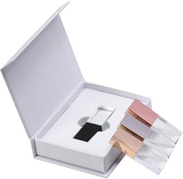 JASTER USB 2.0 Flash-Laufwerk Crystal Memory Stick in Gold mit 128 GB Speicherkapazität - Bild 1