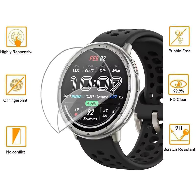 Hydrogelfolie für Amazfit Active 2, transparent, Unisex - Bild 4