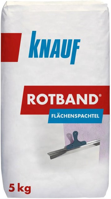 Knauf Rotband Flächenspachtel aus Gips in Weiß, 5 kg - Bild 1