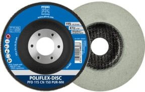 PFERD Poliflex Disc PFD Schleifscheibe Grün Durchmesser: 115 mm, Bohrung: 22,23 mm, Körnung: 150, Bindung: PUR Mittelhart - Bild 2