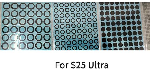 10 Stück Samsung Galaxy S25 S25 Plus S25 Ultra Kamera Glasabdeckung für die Rückseite inklusive Klebeaufkleber in Transparent - Bild 1