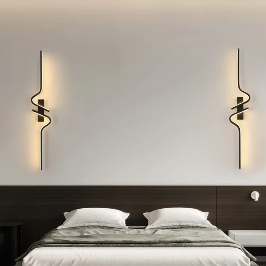 ASCELINA Moderne Minimalistische LED Wandleuchte mit integriertem LED Streifen für Schlafzimmer und Wohnzimmer - Bild 4