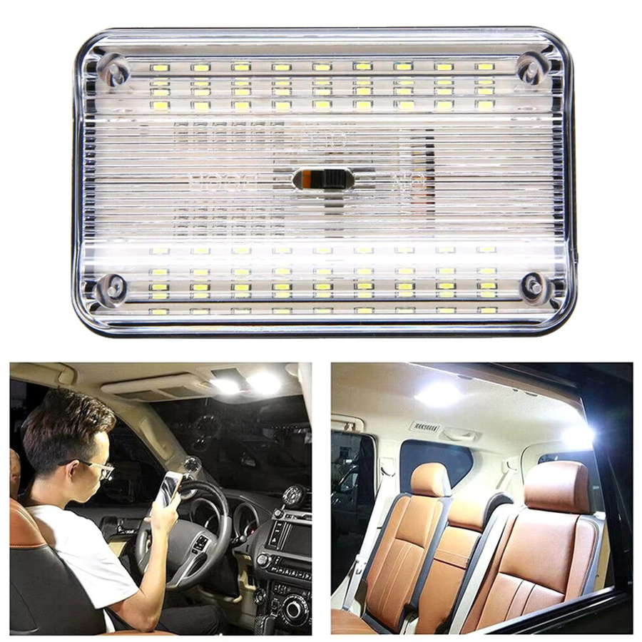 LED Auto Innenraumbeleuchtung mit 36 LEDs für die Deckenmontage, 12V Weiß mit Schalter - Bild 3