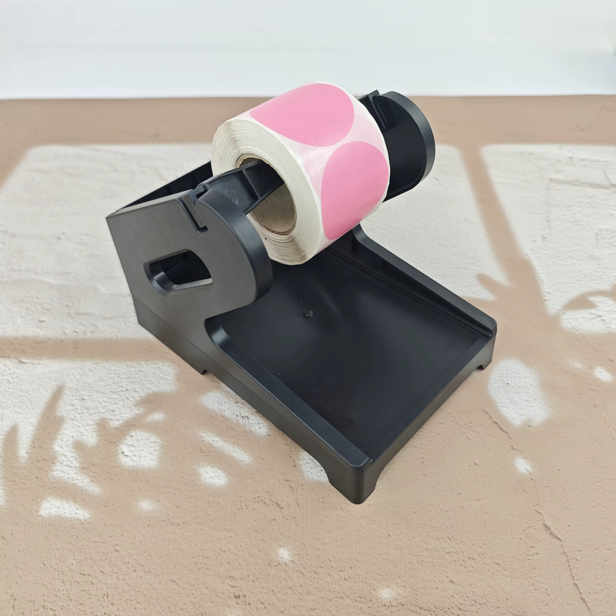 Marklife 2-in-1 Etikettenhalter für Thermoetiketten-Rollen und Versandetiketten, fächerförmiger Etikettenständer für Desktop-Thermodrucker, weiß oder schwarz - Bild 5