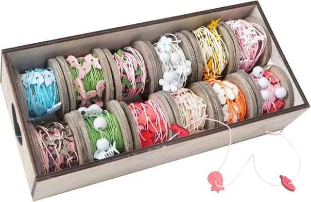 MCW Deko-Box Schnur Multicolor, 12 Rollen für Weihnachten - Bild 1