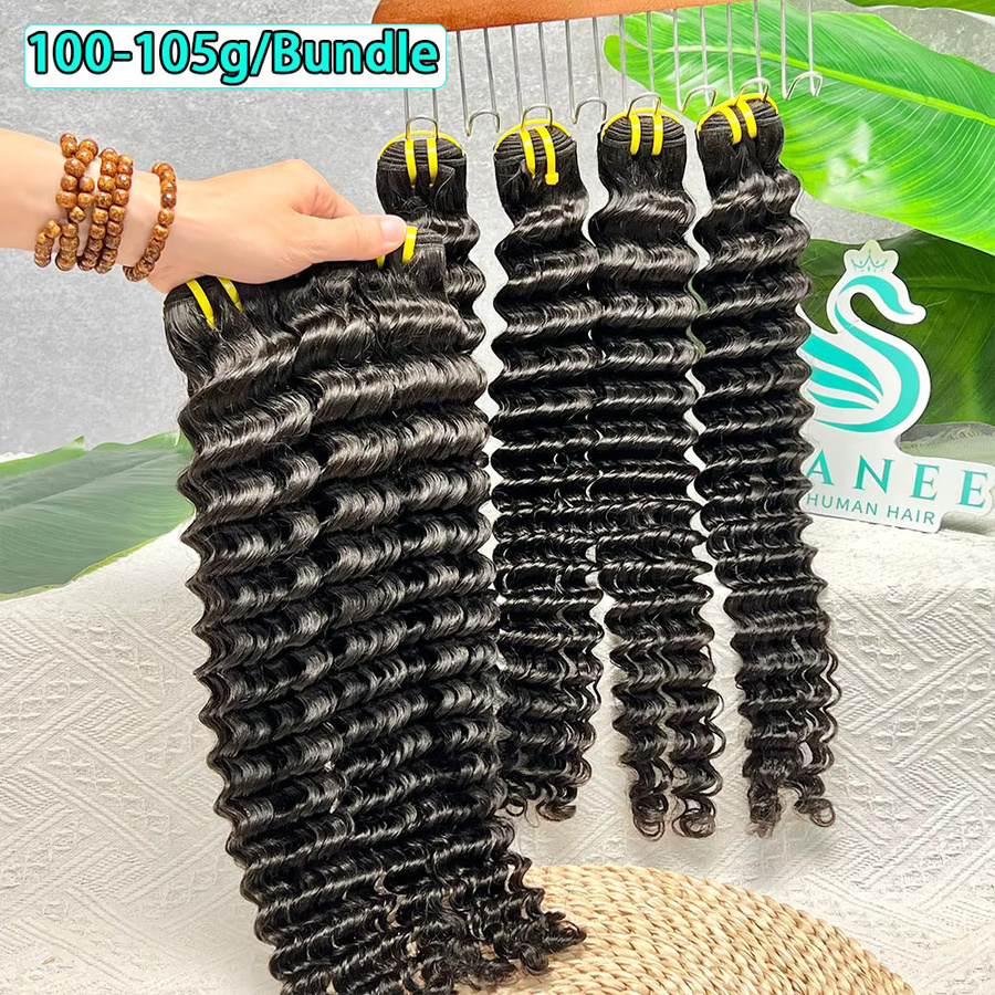 SWANEE Deep Wave Echthaar-Bündel, 28-30 Zoll, Damen - Bild 4