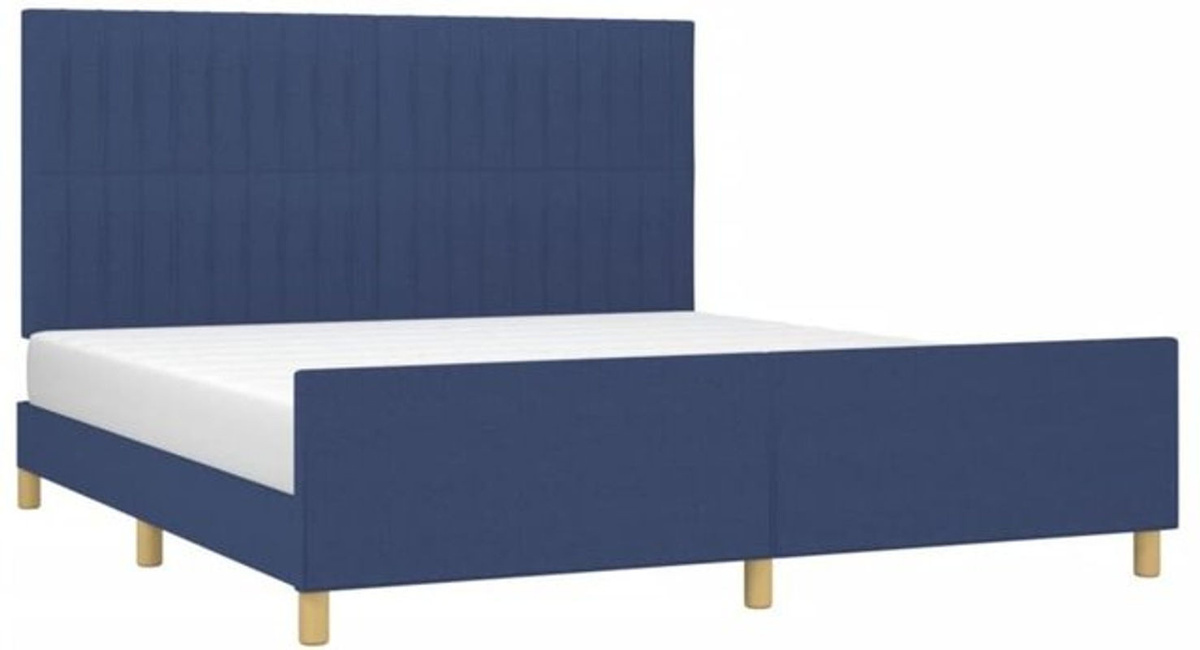 Polsterbett Vidaxl in Blau aus Stoff und Holzwerkstoff, B/T/H: 180 x 200 x 118 cm - Bild 1