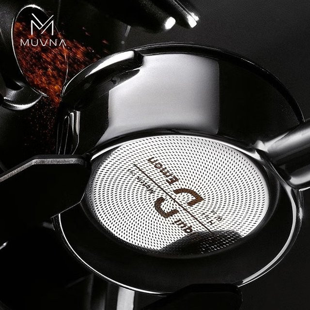 MUVNA Mobius Hochpräzisions-Siebkorb aus Edelstahl in Silber für Espresso, 14-22g Kaffeefilterkorb für 51mm, 53mm oder 58mm Siebträger - Bild 1
