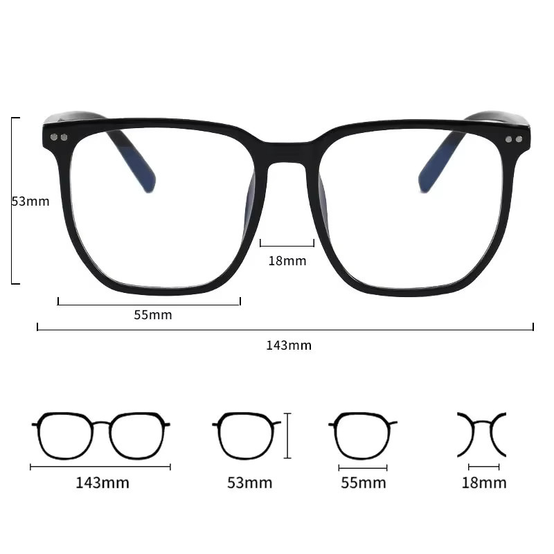 ERIKOLE Korrektionsbrille, Vollrand, Square, Kunststoff, Schwarz, Damen - Bild 5