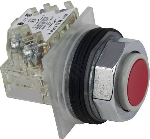 Schneider Electric 9001KR3RH13 Drucktaster Typ K, Rot, Rund, Momenttaster mit 1 S+1 Ö Kontakt, Ø 30 mm - Bild 1