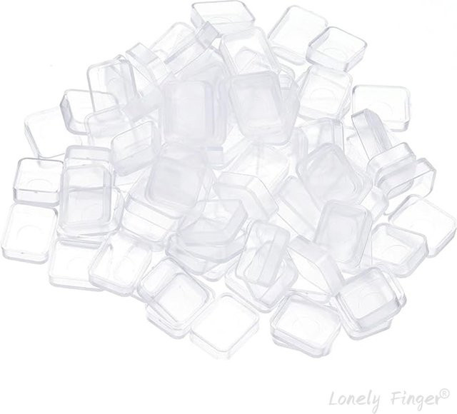 Lonely Finger Leere Aquarellpfannen aus Kunststoff und Metall, Transparent, 1 ml - Bild 1