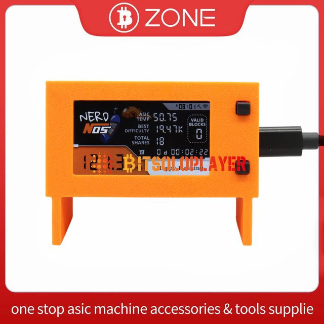 NerdNos Bitcoin Miner Home Mining Gerät mit 80-120gh/s und Netzteil in Orange - Bild 1