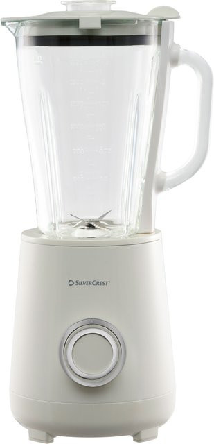 SILVERCREST® Standmixer Weiß mit Glasbehälter und Edelstahlklingen, Pulse-Funktion und spülmaschinenfesten Teilen - Bild 1