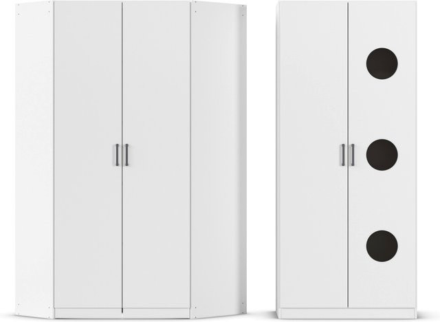 RAUCH BLUE Allrounder Wäscheschrank Set bestehend aus 2-türigem Grundelement und Eckschrank in Alpinweiß - Bild 1