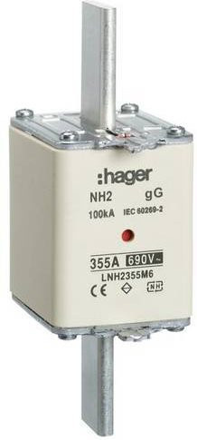 Hager NH-Sicherung LNH2355M6 355A Set aus 3 Stück in Weiß - Bild 1