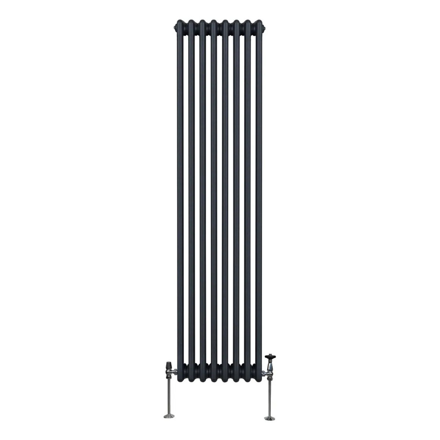 Monstershop Traditioneller 3 Spalten Heizkörper aus Stahl in Anthrazitgrau, Höhe: 180 cm, Breite: 38,2 cm - Bild 2