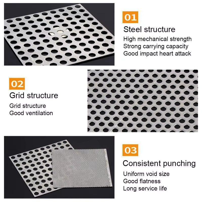 Perforiertes Edelstahlblech aus 304 Edelstahl in Silber, 1 mm Stärke, als Filtersieb, Schutzmatte oder DIY-Bastelgitter - Bild 2