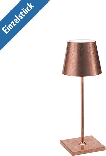 Zafferano Poldina Pro Mini LED-Akkuleuchte in Blattkupfer, dimmbar und wetterfest nach IP65 - Bild 1