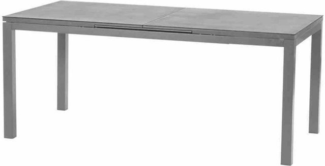 Siena Garden Miros Esstisch aus Aluminium und Spraystone in Silber/Anthrazit, ausziehbar, B/T: 240 x 90 cm (ausziehbar auf 180 x 90 cm) - Bild 1