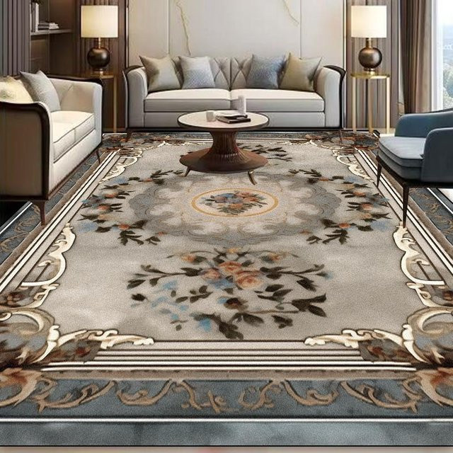 Karpetti Teppich im Retro-Stil mit floralem Design, rutschfest und waschbar, B/T: 100 x 160 cm, Mehrfarbig - Bild 1