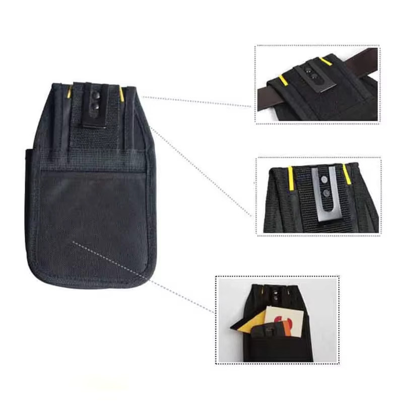 Professionelle Elektriker Werkzeugtasche aus Oxford-Gewebe in Schwarz mit Multi-Taschen, B/H/T: 25,0 x 13,0 x 0 cm - Bild 4