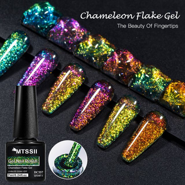 Mtssii Chameleon Flake Nagel Gel, DC559, Schimmernd - Bild 1