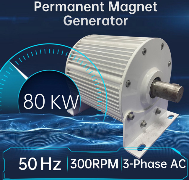 Rewindagic Permanentmagnet-Generator 3-Phasen-Wechselstrom für Windkraftanlagen, niedrige Drehzahl, 500 U/min, 20kW bis 220kW, 96V/380V - Bild 1