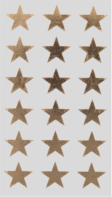 Rico Design Paper Poetry Sticker Sterne in Gold, 4 Bogen mit 18 mm Durchmesser - Bild 1