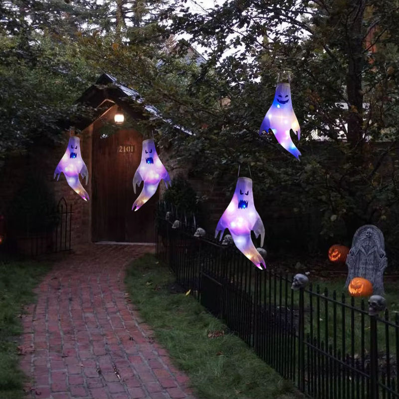 Halloween Outdoor Ghost Pendelleuchte mit LED und Batterie für Horror-Party-Dekoration - Bild 3